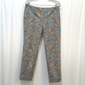 Talbots Petite Floral Crop Pants